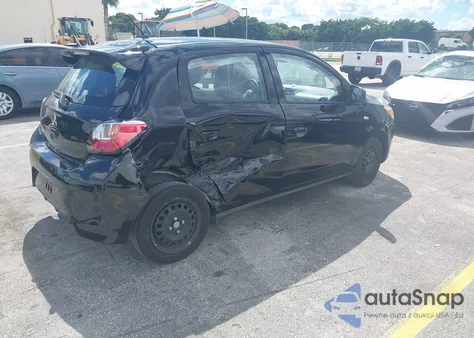 2024 Mitsubishi Mirage Es/Le z USA, uszkodzony, nr VIN ML32AUHJ0RH009826